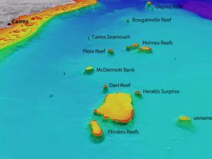 3D depth maps of the Coral Sea reefs towards Cairns.